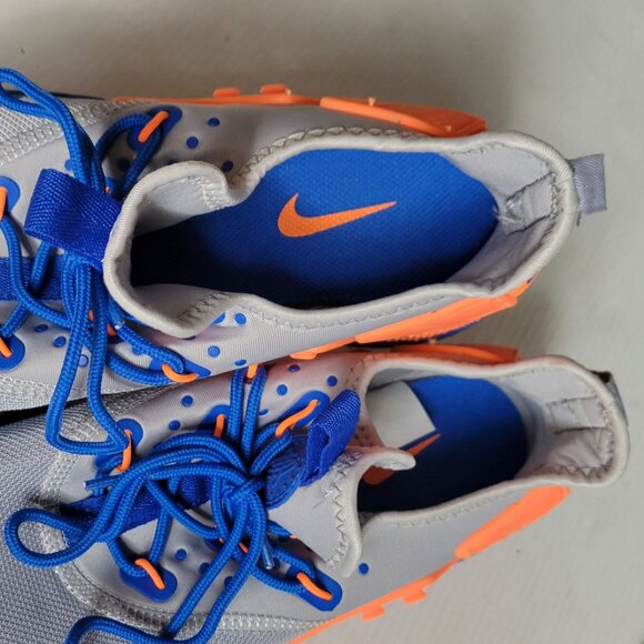 Nike Air Huarache Men’s SZ 8 AH7334-005 Drift Gray Royal Orange Sneaker Shoe EUC